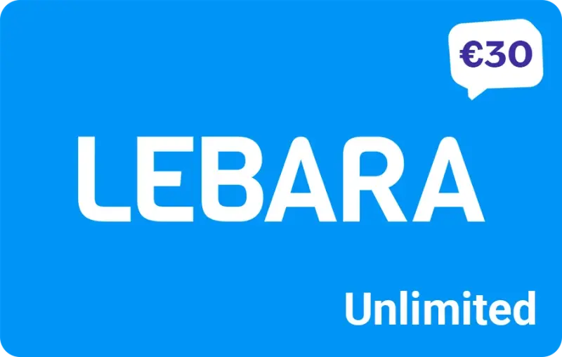 Lebara Unlimited beltegoed 30 euro