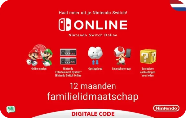 Nintendo Switch Online 12 maanden Familie Lidmaatschap