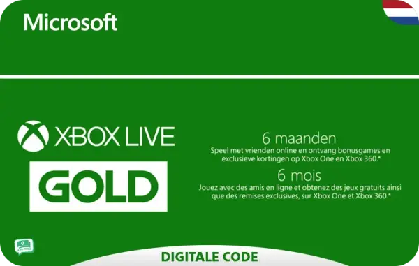 Xbox Live Gold abonnement 6 maanden