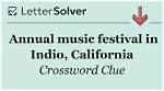 Annual Indie Festival Crossword Clue