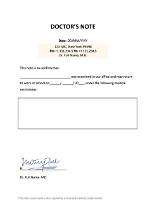 Doctors Note Templates ·