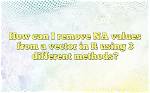 How to Remove Na in R