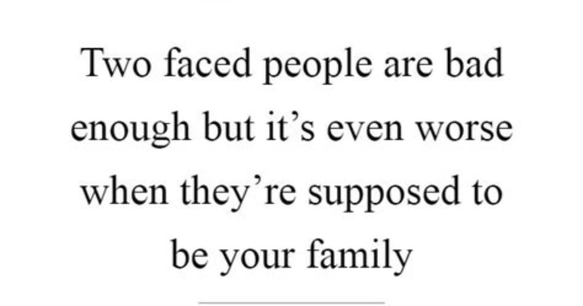 Insights into Two-Faced Family Quotes